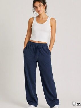 SZ XL Navy Blue Drawstring Sweat Pants by HASTING & SMITH